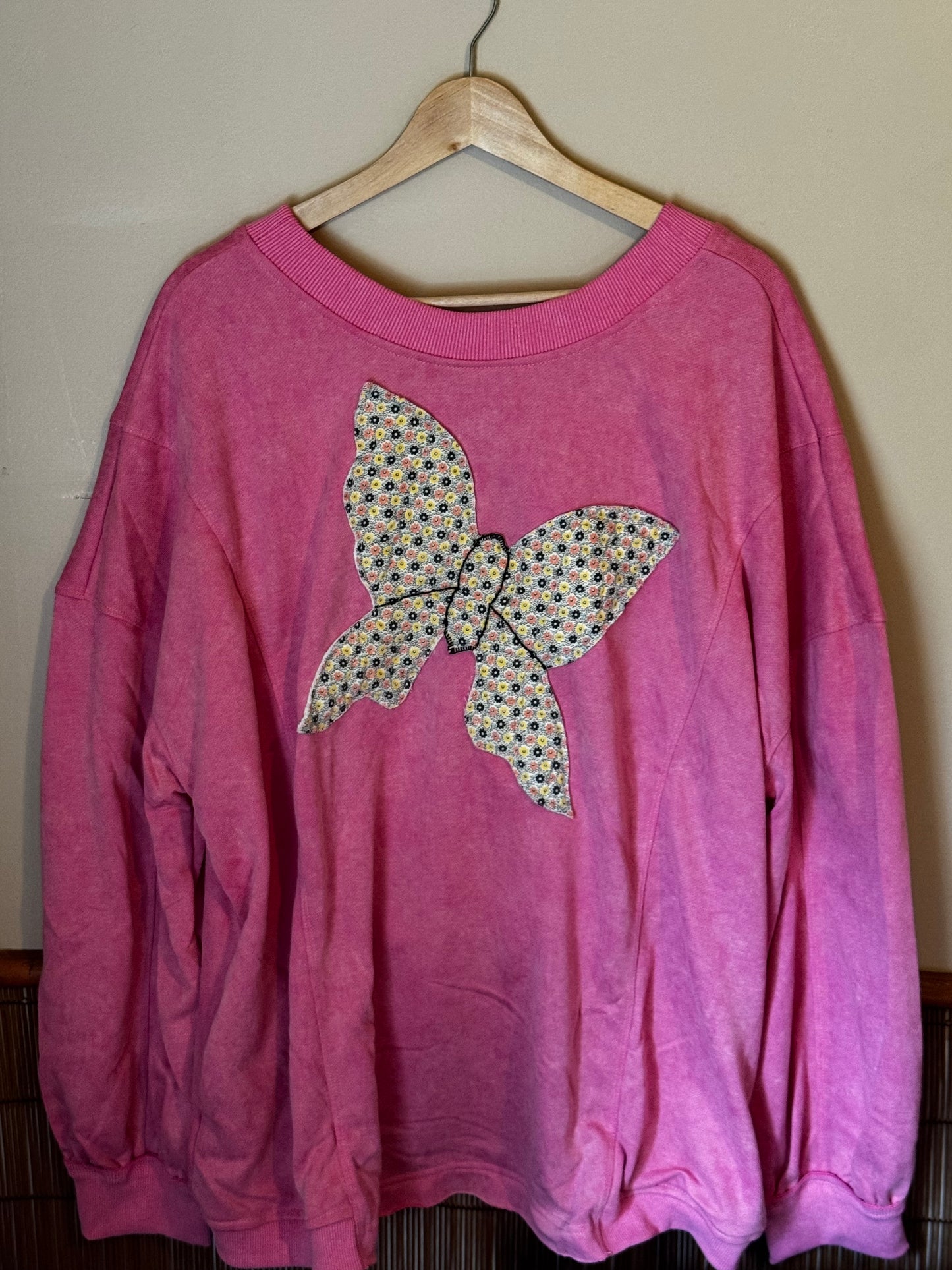 Quilted Blush Crewneck (black&orange)2XL