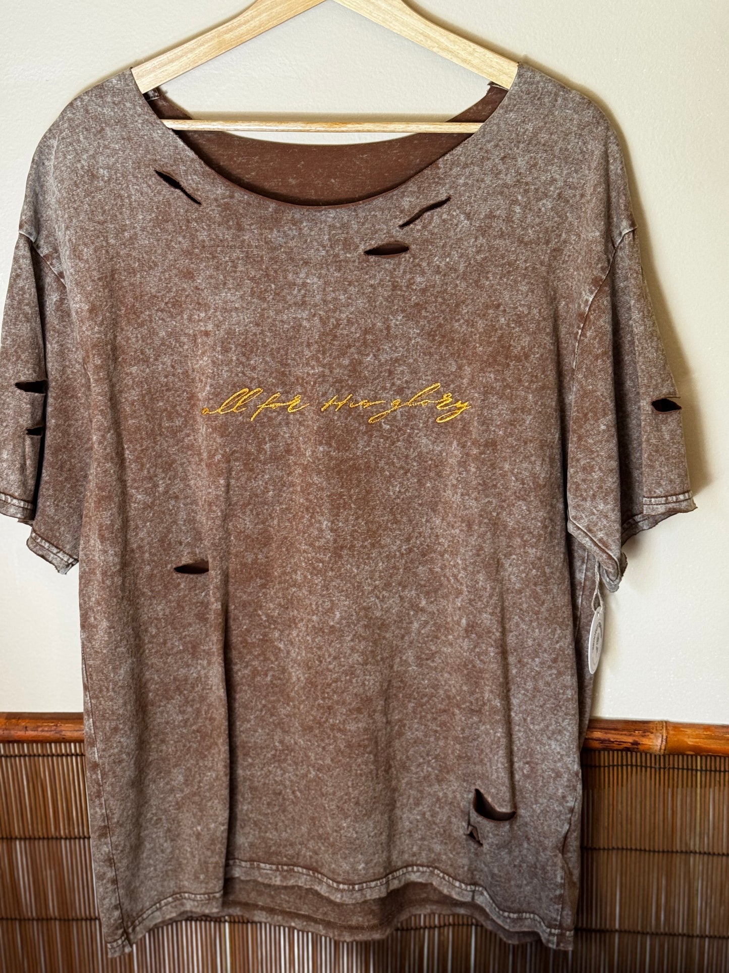 Golden Glory Distressed T-shirt