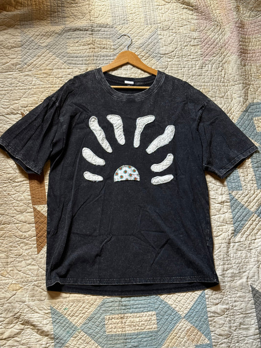 Black Quilted sun t-shirt L