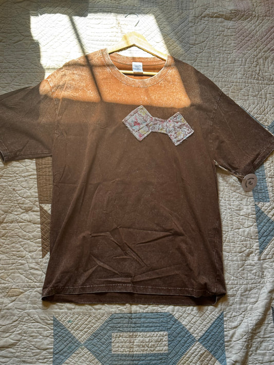 Brown Quilted Bow t-shirt XL
