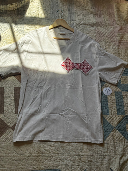 Crème Quilted Bow t-shirt L