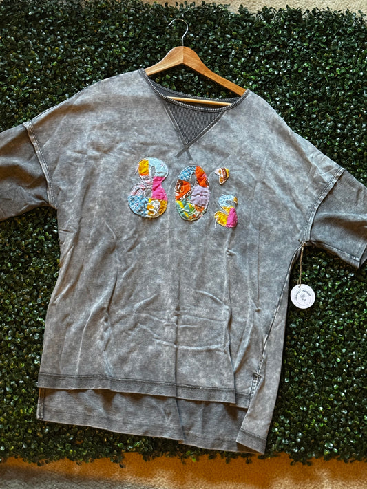 Philippine Gray Quilted 80’s t-shirt L