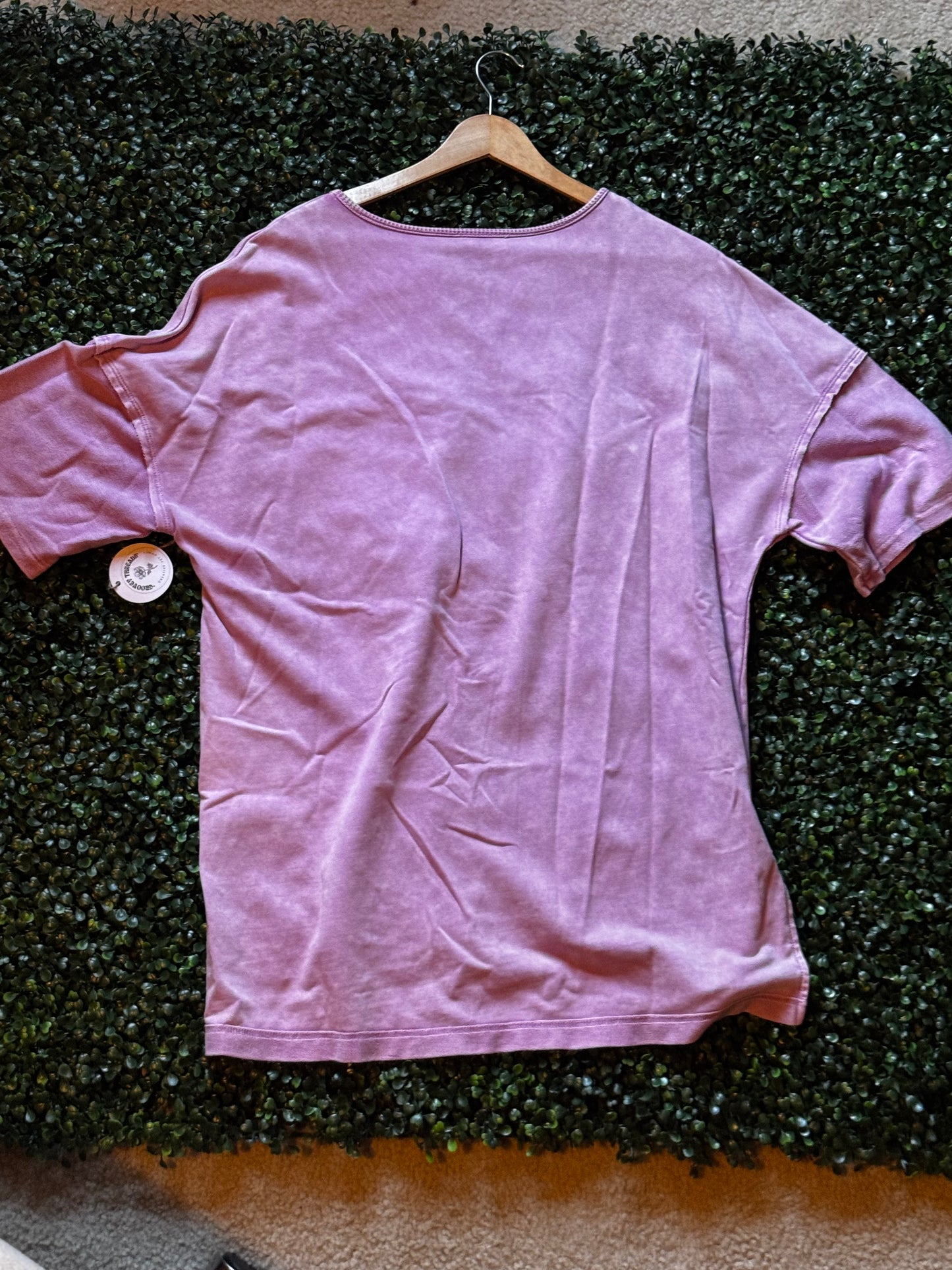Orchid Purple Quilted 70’s t-shirt XL