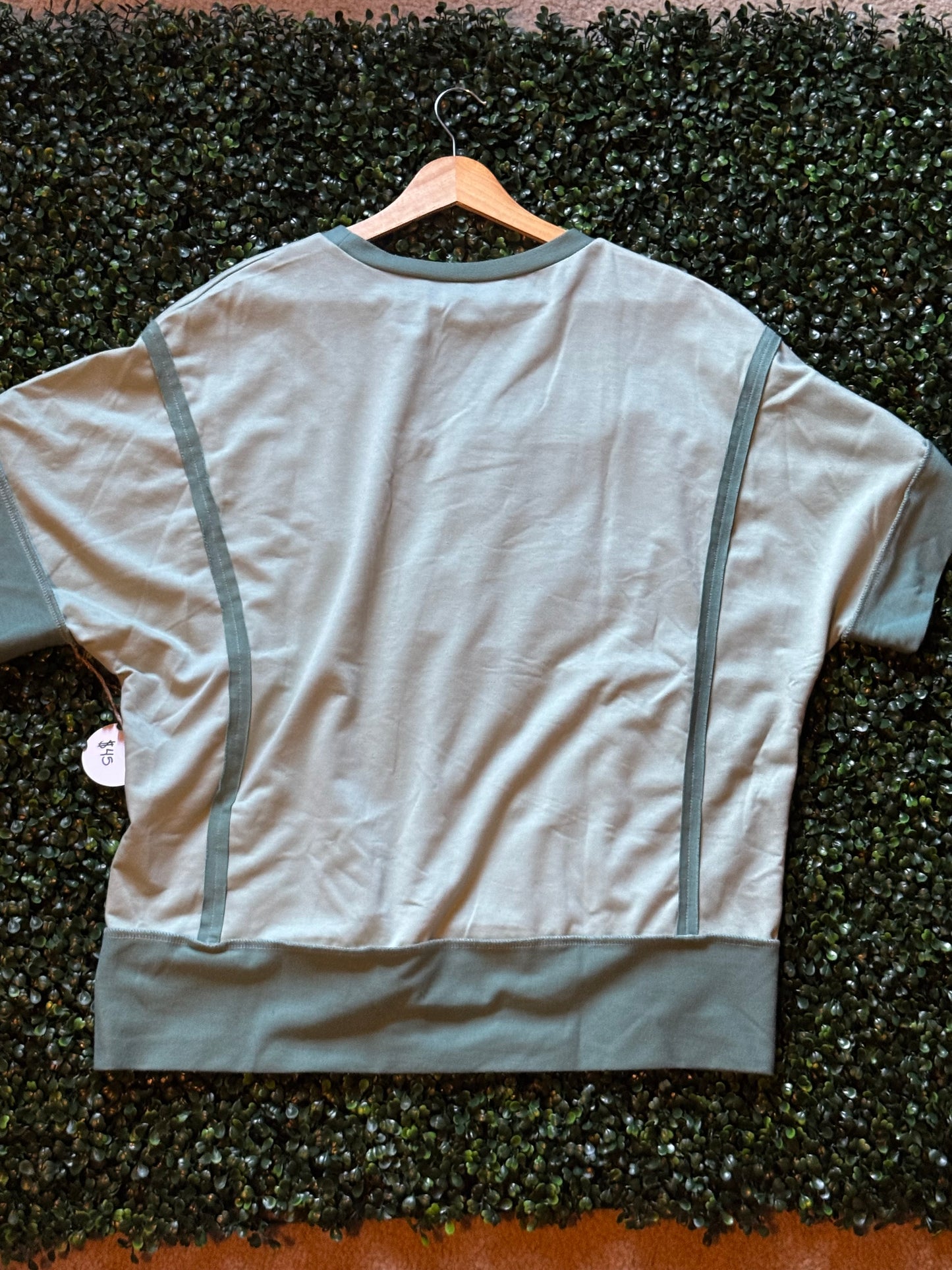 Smoke Green Quilted strawberries top