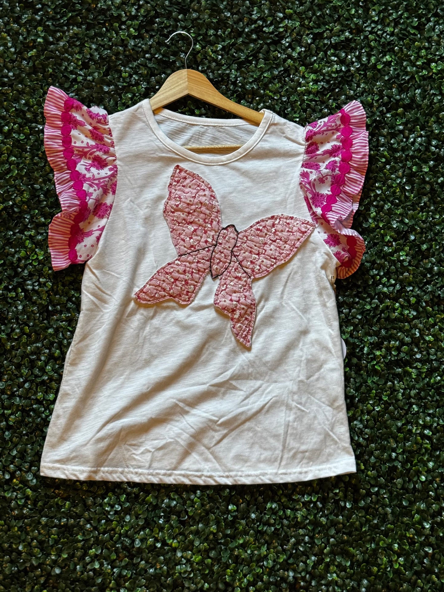 Rose quilted butterfly top M