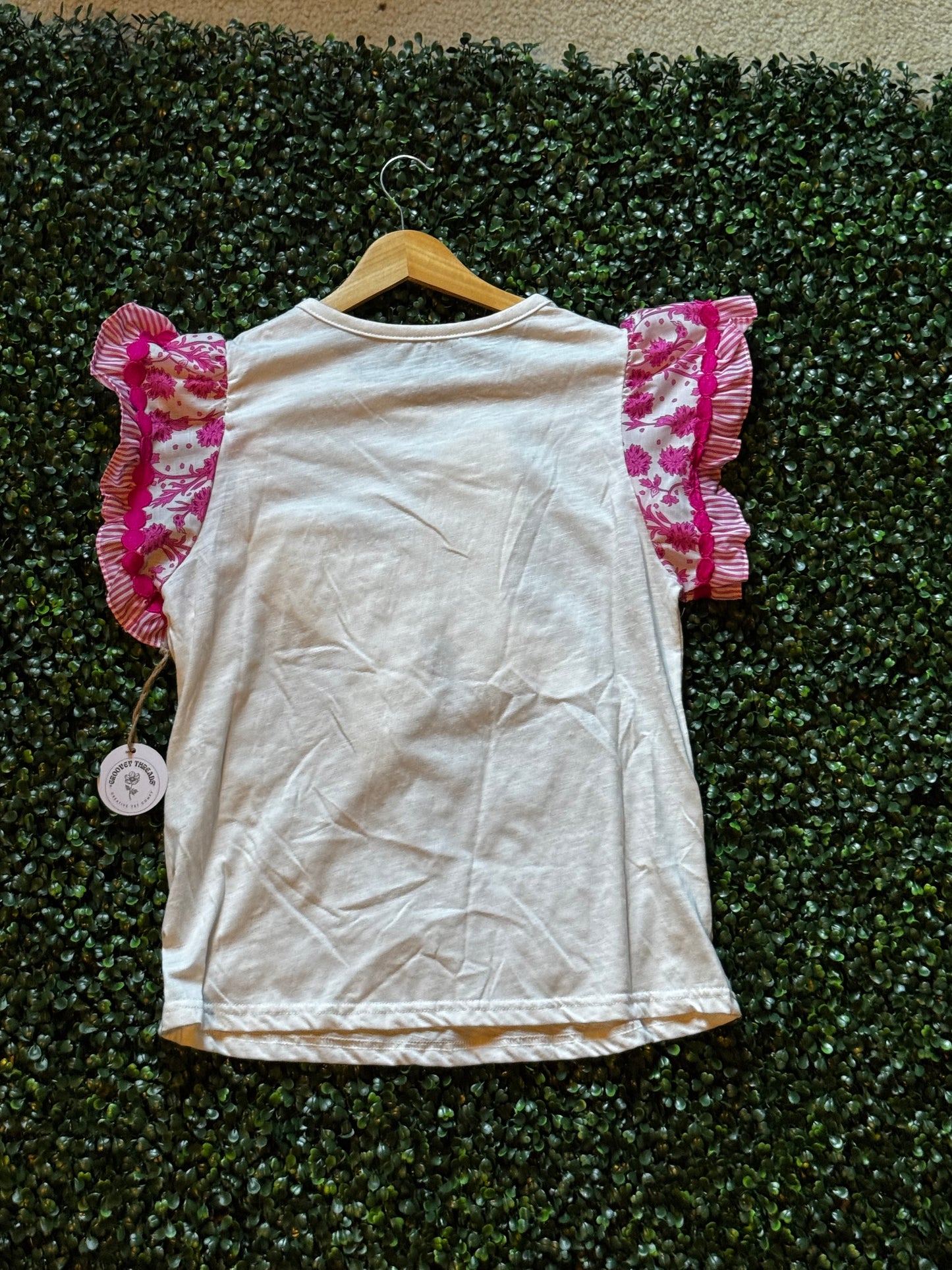 Rose quilted butterfly top XL