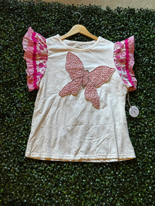 Rose quilted butterfly top L