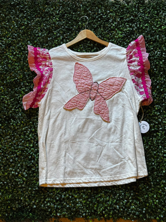 Rose quilted butterfly top XL